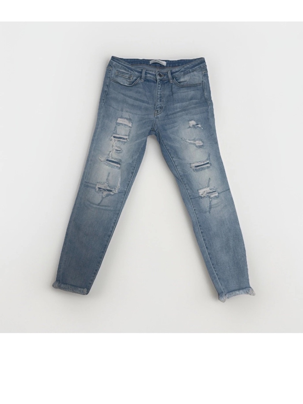 KanCan Signature Women's Jeans Light Wash Distressed Skinny Size 29